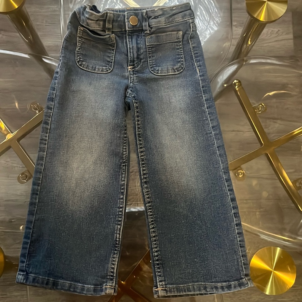 3T toddler girl wide leg denim jeans
